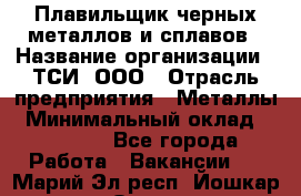 Плавильщик черных металлов и сплавов › Название организации ­ ТСИ, ООО › Отрасль предприятия ­ Металлы › Минимальный оклад ­ 25 000 - Все города Работа » Вакансии   . Марий Эл респ.,Йошкар-Ола г.